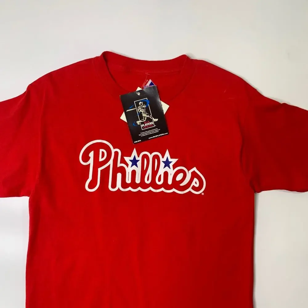 Philadelphia Phillies T Shirt Boys Youth L Large Raul Ibanez #29 MLB Majestic